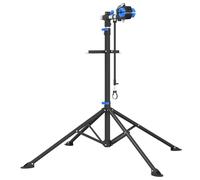 vidaXL Bike Repair Stand Foldable Adjustable Bike Workstand Hanger Blue Steel