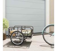 vidaXL Bike Trailer 130x73x48.5 cm Steel Black