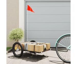 vidaXL Bike Trailer Black 135x68x37 cm Iron