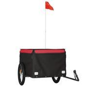 Vidaxl Bike Trailer Black And Red 45 Kg Iron