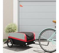 vidaXL Bike Trailer Black and Red 45 kg Iron