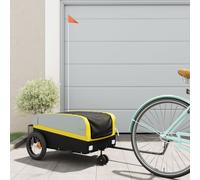 (yellow, 122 x 53 x 53 cm) vidaXL Bike Cargo Trailer Bike Cart Bicycle Cargo Trailer Bike Wagon Iron