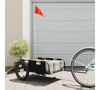 vidaXL Bike Trailer Black Oxford Fabric and Iron