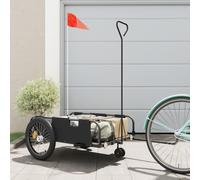 vidaXL Bike Trailer Black Oxford Fabric and Iron