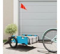 vidaXL Bike Trailer Blue Oxford Fabric and Iron