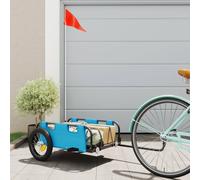 vidaXL Bike Trailer Blue Oxford Fabric and Iron
