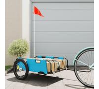 vidaXL Bike Trailer Blue Oxford Fabric and Iron
