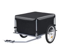 vidaXL Bike Trailer Cargo Bike Wagon Bicycle Trailer Black and Grey 65 kg