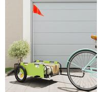 vidaXL Bike Trailer Green Oxford Fabric and Iron