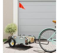 vidaXL Bike Trailer Grey Oxford Fabric and Iron
