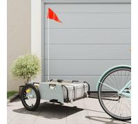 vidaXL Bike Trailer Grey Oxford Fabric and Iron