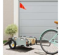 vidaXL Bike Trailer Grey Oxford Fabric and Iron UK