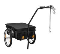 vidaXL Bike Trailer Cargo Bike Wagon Bicycle Trailer/Hand Wagon Steel Black