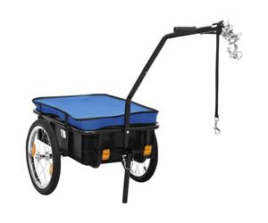 vidaXL Bike Trailer/Hand Wagon 155x60x83 cm Steel Blue