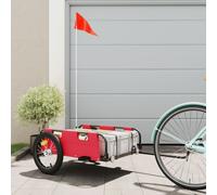 vidaXL Bike Trailer Red Oxford Fabric and Iron