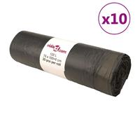 (with drawstrings, 120 L) vidaXL Bin Bags Trash Can Bin Liner Rubbish Bag Office Trash Bag 250 pcs Black