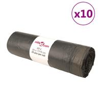 vidaXL Bin Bags with Drawstrings 250 pcs Black 60 L