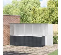 vidaXL Bird Cage Anthracite 165 x 318 x 200 cm Galvanised Steel