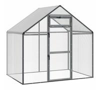 Bird Cage Anthracite Welded Wire Mesh 181.5x110.5x173.5cm Outdoor Enclosure Lock
