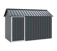 vidaXL Bird Cage Anthracite 215 x 112 x 141 cm Galvanised steel, Garden Aviary, Modern Bird Cage, Spacious Habitat, Outdoor Enclosure, Pet Home, Contemporary Birdhouse