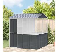 vidaXL Outdoor Bird Cage Set of 3 Durable Metal Cages Weatherproof Construction Escape Proof Latches Perfect for Pet Birds Modern Design