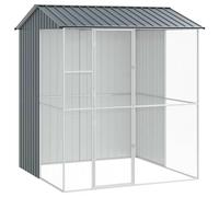 vidaXL Aviary Anthracite 215 x 210 x 247 cm Galvanised Steel Bird Cage