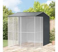 vidaXL Bird Cage Anthracite 215 x 310 x 247 cm Galvanised Steel