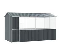 vidaXL Bird Cage Anthracite 215 x 78 x 200 cm Galvanised Steel