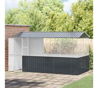 vidaXL Bird Cage Anthracite 215 x 78 x 200 cm Galvanised Steel