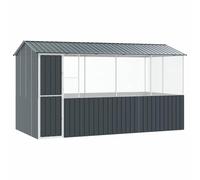 vidaXL Bird Cage Anthracite 410 x 210 x 230 cm Galvanised Steel | Built to take a beating, Keeps your pets safe and secure, Plenty of room for birds to fly around