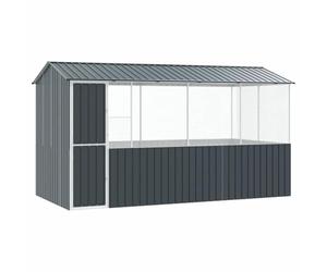 vidaXL Bird Cage Anthracite 410 x 210 x 230 cm Galvanised Steel | Built to take a beating, Keeps your pets safe and secure, Plenty of room for birds to fly around