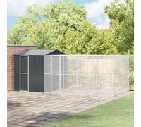 vidaXL Bird Cage Anthracite 635 x 304 x 247 cm Galvanised Steel