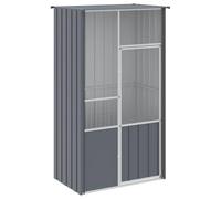 (anthracite, 115 x 78 x 200 cm) vidaXL Bird Cage Bird House Bird Aviary Parrot Cage Grey Galvanised Steel