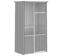 vidaXL Grey Bird Aviary with Galvanised Steel Structure - Sturdy and Spacious Bird Cage for Birds and Small Animals with Added Security Features - 115x78x200 cm