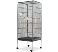 Vidaxl Bird Cage Black 54X54X146 Cm Steel