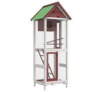 Bird House Aviary Cage Finch Martin Mocha Solid Wood Pine vidaXL