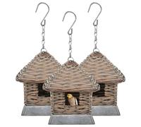 vidaXL Bird Houses 3 pcs Wicker