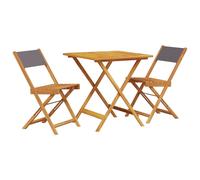 vidaXL Bistro Set 3 Piece Outdoor Bar Set Anthracite Fabric and Solid Wood