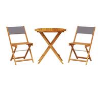 vidaXL Bistro Set 3 Piece Outdoor Bar Set Anthracite Fabric and Solid Wood