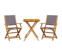vidaXL Bistro Set 3 Piece Outdoor Bar Set Anthracite Fabric and Solid Wood