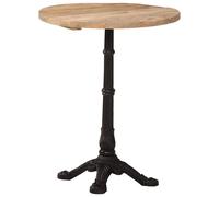(rough mango wood, round/4 legs) vidaXL Solid Acacia Wood Bistro Table Kitchen Bar Counter Desk Multi Models