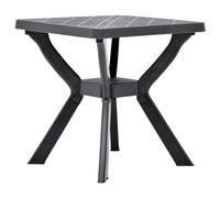 vidaXL Bistro Table Anthracite 70cm Plastic Outdoor Terrace Stand Furniture