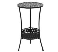 Vidaxl Bistro Table Black 40X70 Cm Metal