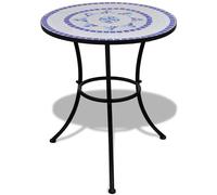 vidaXL Bistro Table Blue and White 60 cm Mosaic