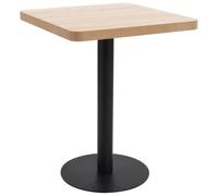 vidaXL Bistro Table Light Brown 60cm MDF Coffee Bar Dinner Dining Desk Stand