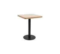 vidaXL Bistro Table - Durable Steel Base - MDF Top - Wood Grain Pattern - Easy Assembly - Compact Size - Perfect for Restaurants, Coffee