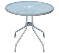 vidaXL Bistro Table Grey 80x71 cm Steel UK GF0