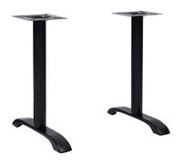 vidaXL Bistro Table Legs 2 pcs Black 61x8x72 cm Cast Iron