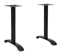 vidaXL Bistro Table Legs Replacement Table Legs Desk Leg 2 pcs Black Cast Iron