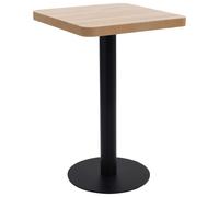 vidaXL Bistro Table Light Brown 50cm MDF Coffee Bar Dinner Dining Desk Stand